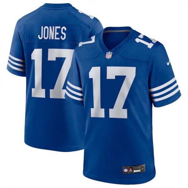 Men's Indianapolis Colts #17 Daniel Jones Nike Royal Alternate Game Jersey