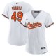 Women's #49 Albert Suarez Baltimore Orioles Nike Home White Jersey