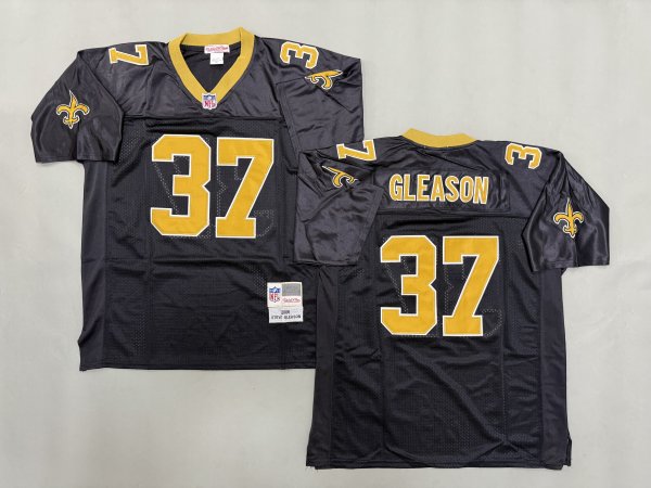 Men's New Orleans Saints #37 Steve Gleason Black Jersey