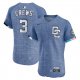 Men's #3 Dylan Crews Washington Nationals Nike 2025 City Connect Elite Blue Jersey