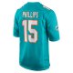 Men's Miami Dolphins Jaelan Phillips Nike Aqua Game Player Jersey