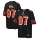 Youth #97 Nick Bosa San Francisco 49ers Nike 2025 Rivalries Collection Game Black Jersey