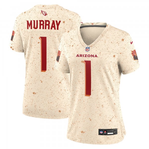 Women's #1 Kyler Murray Arizona Cardinals Nike 2025 Rivalries Collection Game Natural Jersey