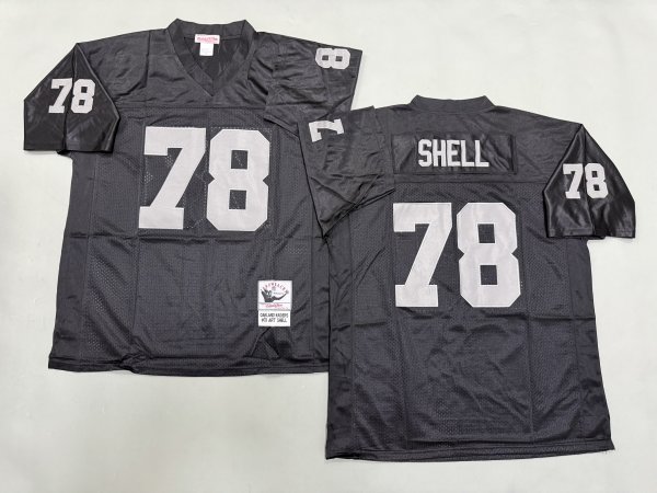 Men's Las Vegas Raiders #78 Art Shell Black Mitchell & Ness Jersey