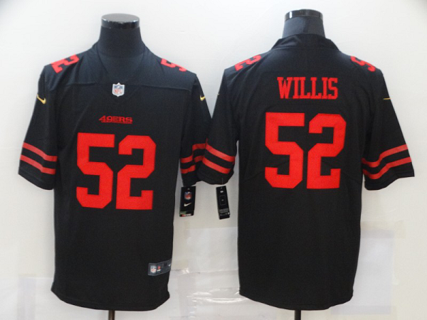 Men's San Francisco 49ers #52 Patrick Willis Black 2017 Vapor Untouchable Stitched NFL Nike Limited Jersey