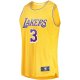 Men's Los Angeles Lakers Anthony Davis Fanatics Gold Fast Break Replica Jersey - Icon Edition