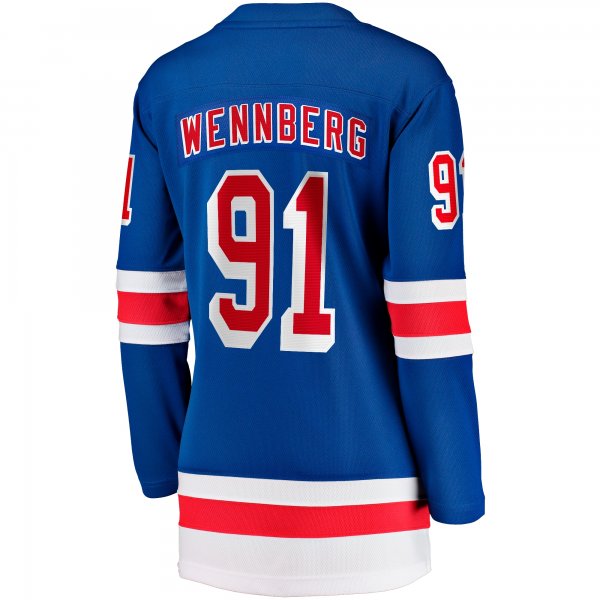 Women's New York Rangers Alexander Wennberg Fanatics Blue Home Breakaway Jersey