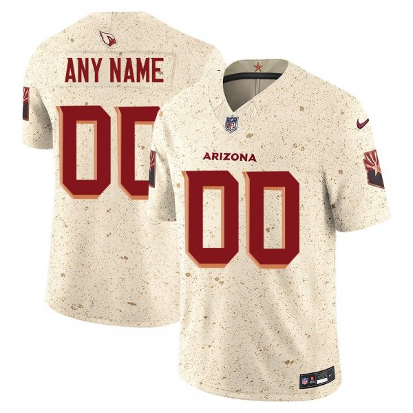 Men's Arizona Cardinals Custom Cream Rivalries Collection F.U.S.E. Vapor Limited Stitched Jersey