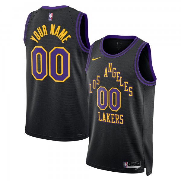 Men's Unisex Los Angeles Lakers Nike Black 2025/26 City Edition Swingman Custom Jersey