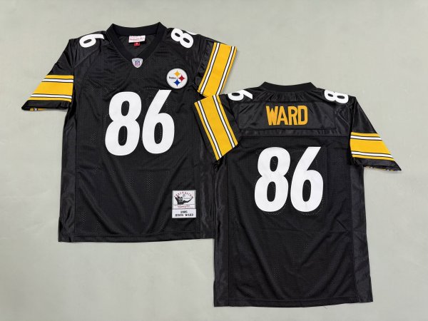 Men's Pittsburgh Steelers #86 Hines Ward Black Jersey