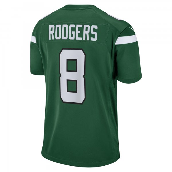 Men's New York Jets Aaron Rodgers Nike Gotham Green Game Jersey