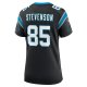 Women's Carolina Panthers Marquez Stevenson Nike  Black Team Game Jersey