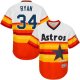 Houston Astros #34 Nolan Ryan White/Orange Cooperstown Stitched Youth MLB Jersey