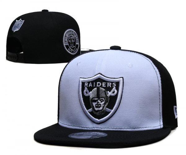Las Vegas Raiders White and Black Cap