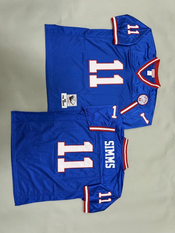 Men's New York Giants #11 Phil Simms Blue Jersey