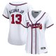 Women's Atlanta Braves #13 Ronald Acuna Jr. Nike White Home Limited Player Jersey