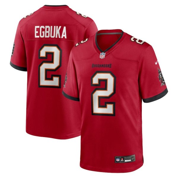 Men's Tampa Bay Buccaneers #2 Emeka Egbuka Nike Red Team Game Jersey