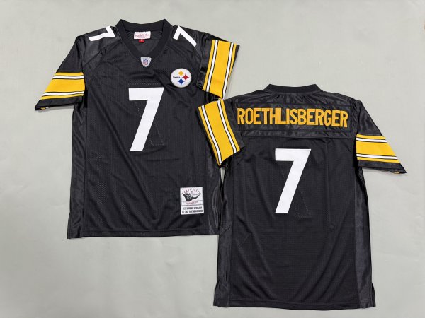 Men's Pittsburgh Steelers #7 Ben Roethlisberger Black Jersey