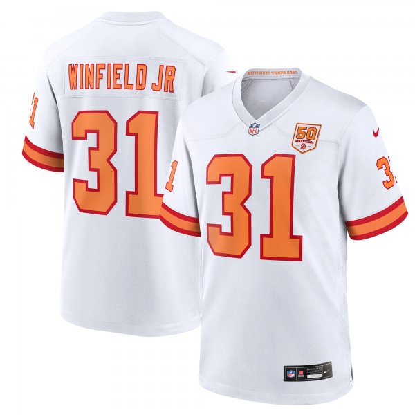 Men's '76 Tampa Bay Buccaneers #31 Antoine Winfield Jr. Nike White 50th Season Game Jersey