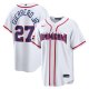 Men's Dominican Republic Baseball Vladimir Guerrero Jr. Nike White 2026 World Baseball Classic Home Stadium Jersey