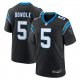 Men's Carolina Panthers #5 Rico Dowdle Nike Black Team Game Jersey