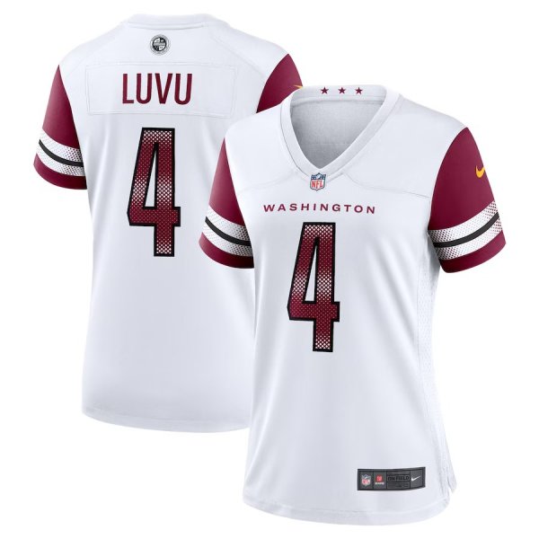 Women's Nike #4 Frankie Luvu White Washington Commanders Game Jersey