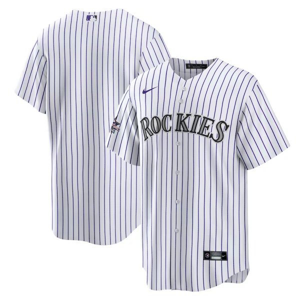 Men's Colorado Rockies Nike White 2025 MLB All-Star Game Home Replica Jersey