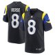 Men's #8 Jared Verse Los Angeles Rams Nike 2025 Rivalries Collection Game Midnight Blue Jersey