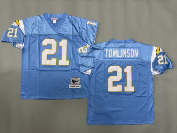 Men's Los Angeles Chargers Jersey #21 LaDainian Tomlinson Blue Jersey
