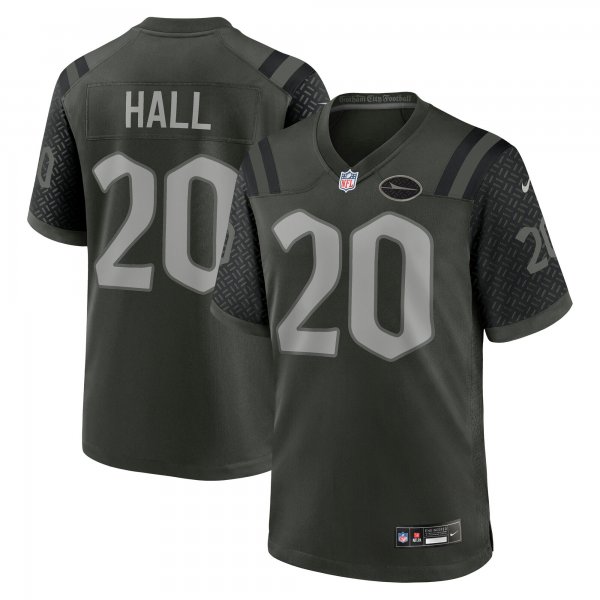 Men's #20 Breece Hall New York Jets Nike 2025 Rivalries Collection Game Gotham Green Jersey