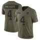 Men's #4 Dak Prescott Dallas Cowboys Nike 2025 Salute to Service Limited Olive Jersey