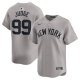 Men's New York Yankees #99 Aaron Judge Nike Gray Away Limited Player Jersey