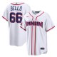 Men's Dominican Republic Baseball Brayan Bello Nike White 2026 World Baseball Classic Home Stadium Jersey