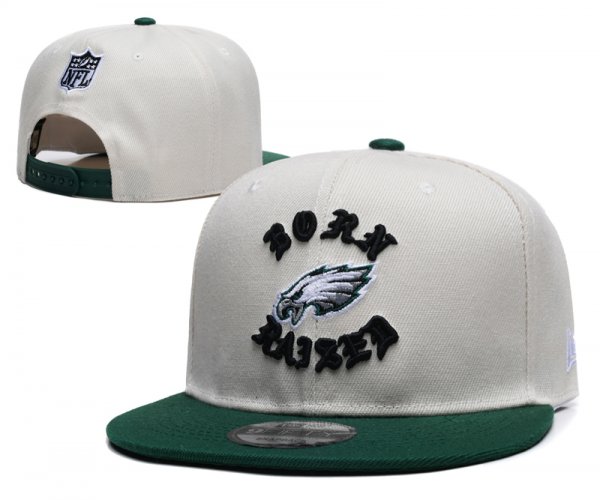Philadelphia Eagles Off White and Green Cap