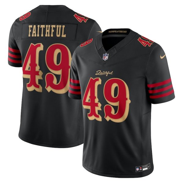 Men's #49 The Faithful San Francisco 49ers Nike 2025 Rivalries Collection Limited Black Jersey