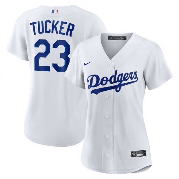 Women's Los Angeles Dodgers #23 Kyle Tucker Nike White Home Replica Jersey