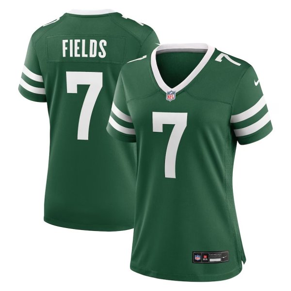 Women's Nike #7 Justin Fields Legacy Green New York Jets Game Jersey
