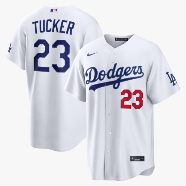 Men's Los Angeles Dodgers #23 Kyle Tucker Nike White Home Stadium Jersey