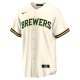 Men's Milwaukee Brewers Nike Cream Home Blank Replica Jersey