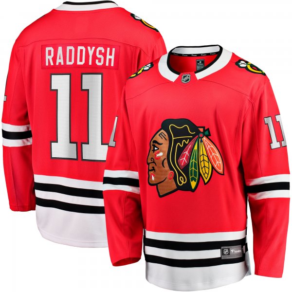 Men's Chicago Blackhawks Taylor Raddysh Fanatics Red Home Breakaway Jersey