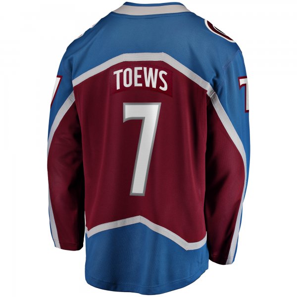 Men's Colorado Avalanche Devon Toews Fanatics Burgundy Home Breakaway Player Jersey