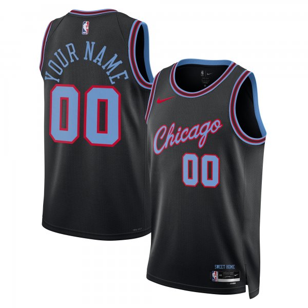 Men's Unisex Chicago Bulls Nike Black 2025/26 City Edition Swingman Custom Jersey