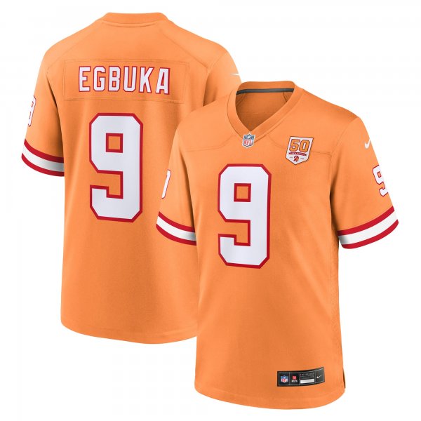 Men's Tampa Bay Buccaneers #9 Emeka Egbuka Nike Creamsicle 50th Season Game Jersey