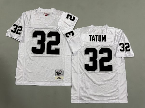 Men's Las Vegas Raiders #32 Jack Tatum White Mitchell & Ness Jersey