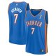 Men's #7 Chet Holmgren Oklahoma City Thunder 2025 NBA Finals Champions Fast Break Replica Player Blue Icon Edition Jersey