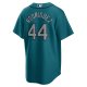 Men's Seattle Mariners Julio Rodriguez Nike Aqua Official Replica Player Jersey