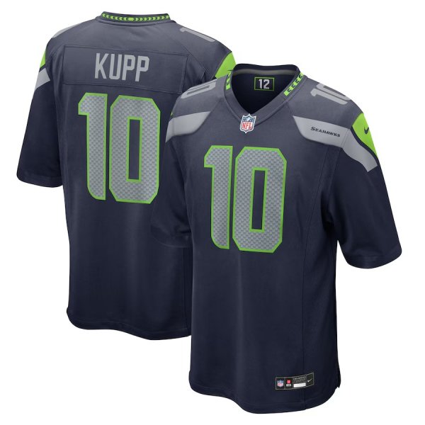 Men's Seattle Seahawks #10 Cooper Kupp Nike College Navy Game Player Jersey