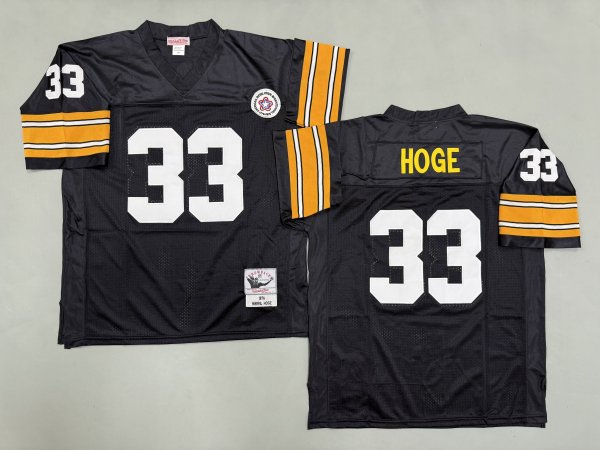 Men's Pittsburgh Steelers #33 Merril Hoge Black Jersey