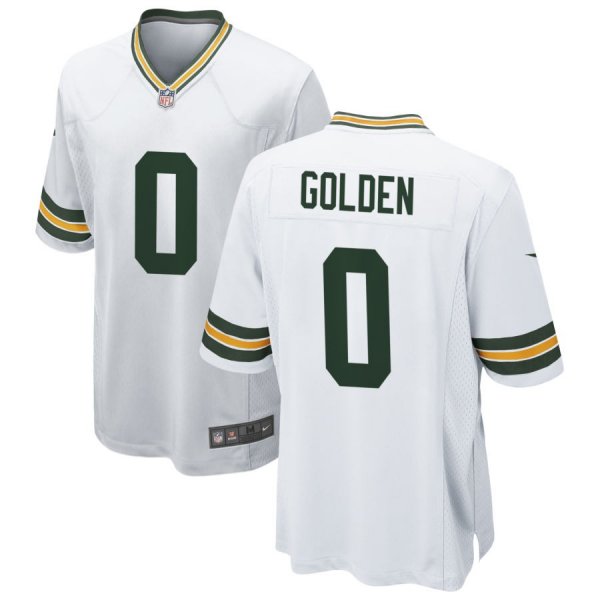 Men's Green Bay Packers #0 Matthew Golden Nike White Game Jersey