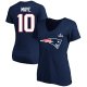 Women's New England Patriots Drake Maye Fanatics Navy Super Bowl LX Patch Plus Size V-Neck T-Shirt